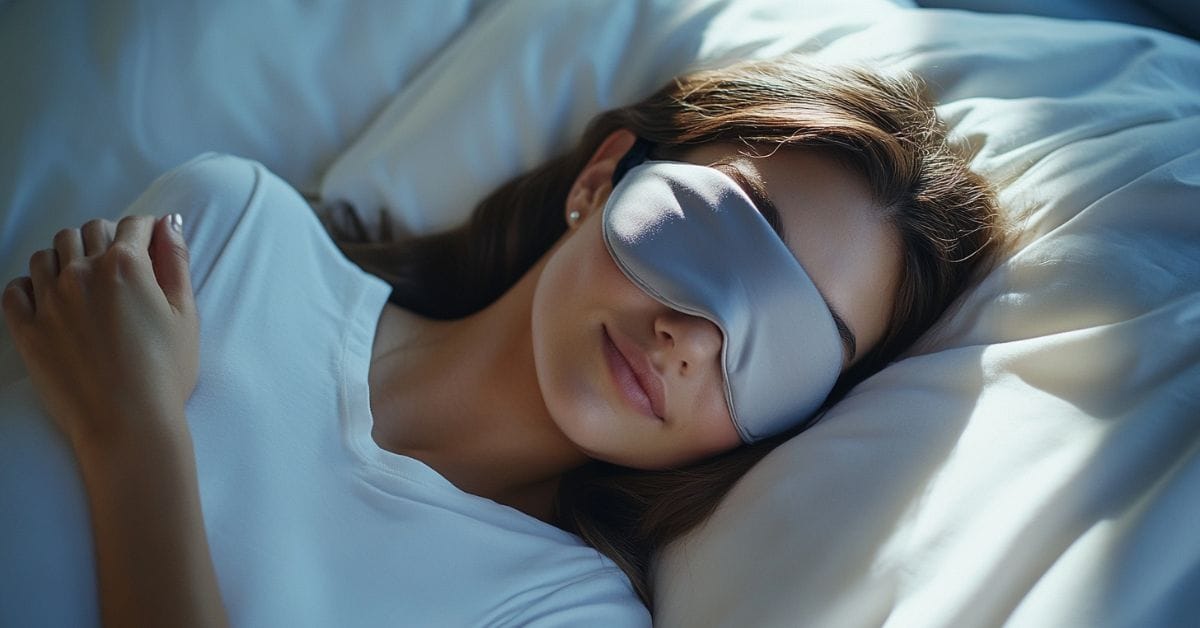Kvinde sover bedre med sovemaske