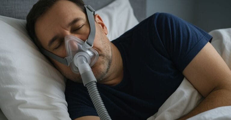 Mand med søvnapnø