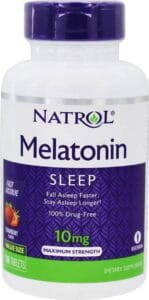Natrol Melatonin fast dissolve jordbær 10 mg​