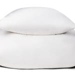 Bambus baby sengetøj - 70x100 cm - 100% Naturligt bambus - Nature By Borg hvidt satinvævet baby dynebetræk