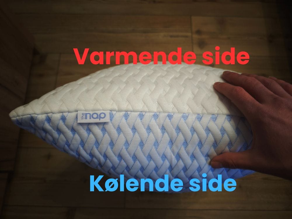 Visuel forklaring af NapPillows varmende og kølende sider